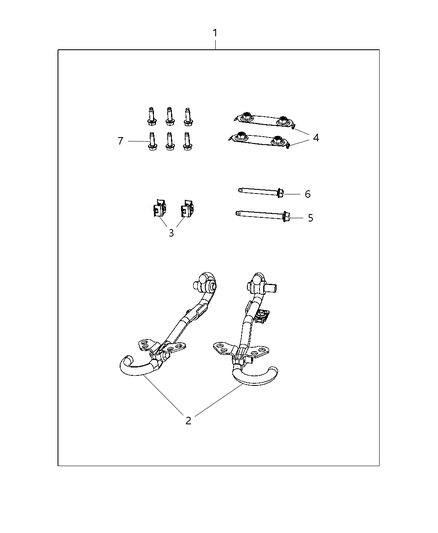 2012 Jeep Patriot Hook Kit - Tow - Front Diagram