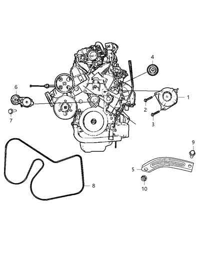 2007 Jeep Wrangler Belt-SERPENTINE Diagram for 53032857AB