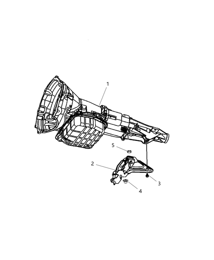 2006 Dodge Ram 1500 Bracket-Transmission Mount Diagram for 5037742AC