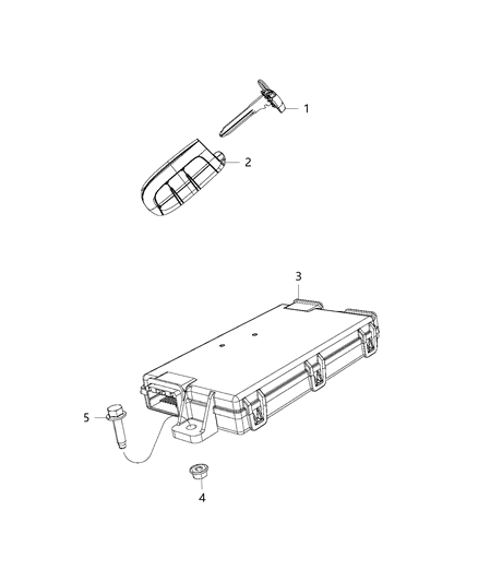 2014 Dodge Viper Key Fob-Integrated Key Fob Diagram for 5035188AB