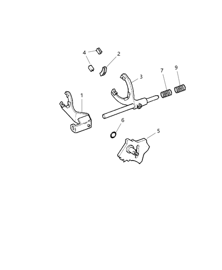 2003 Dodge Durango Fork & Rail Diagram 2