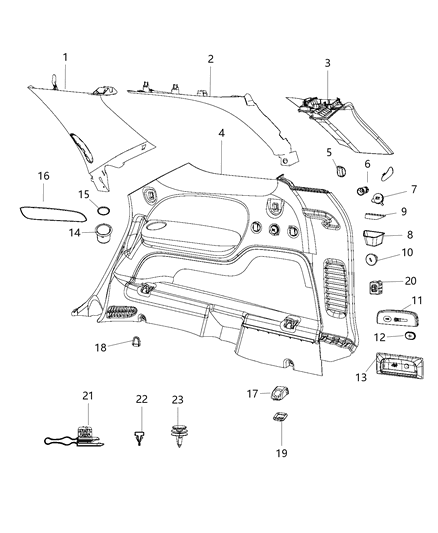 2016 Dodge Durango Switch-LIFTGATE Diagram for 4602751AA