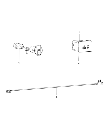 2016 Ram 2500 U Connect Media & Charging Center Diagram