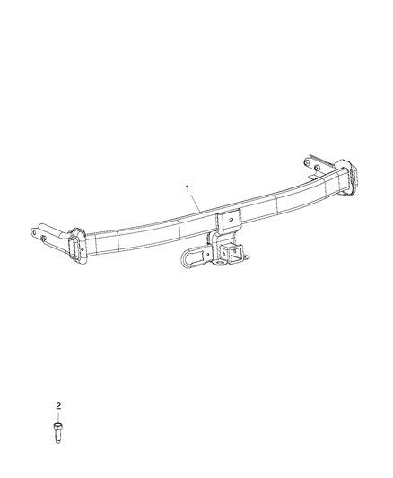 2017 Chrysler Pacifica Hitch, Rear Diagram