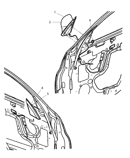2002 Chrysler PT Cruiser Mirror-Mirror Replacement Diagram for 5018301AA