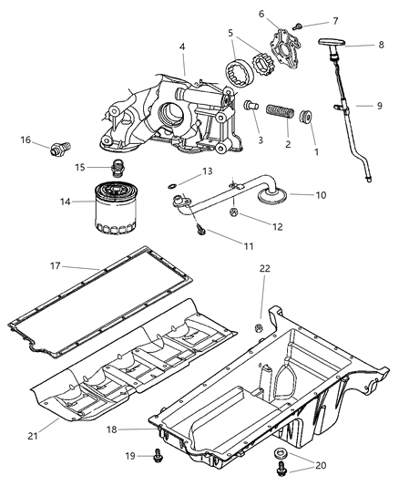 2005 Dodge Viper Tube-Engine Oil Indicator Diagram for 5037215AE