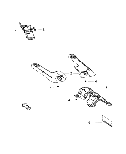 2013 Dodge Challenger Exhaust System Heat Shield Diagram