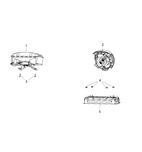 2021 Jeep Compass Air Bag, Front Diagram
