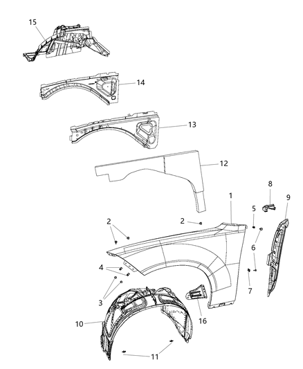 2019 Dodge Charger Beam-Upper Load Path Diagram for 68037592AA