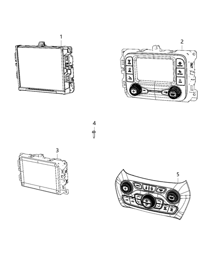 2020 Jeep Cherokee Radio-Multi Media Diagram for 68461737AB