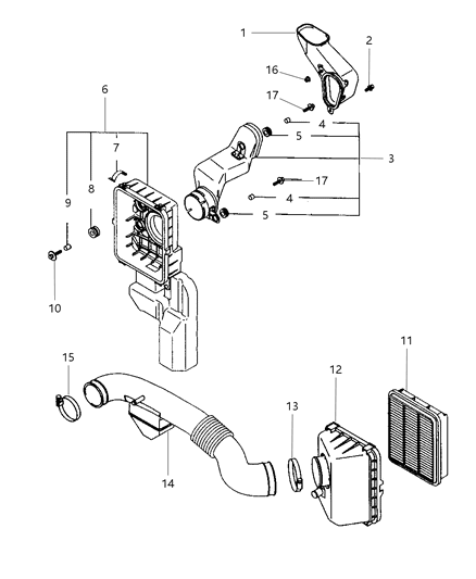 1999 Chrysler Sebring Air Cleaner Diagram