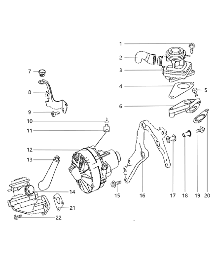 2007 Dodge Sprinter 2500 Air Pump & Related Parts Diagram