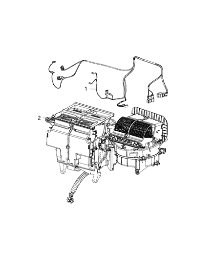 2019 Chrysler Pacifica Wiring, Front A/C & Heater Unit Diagram