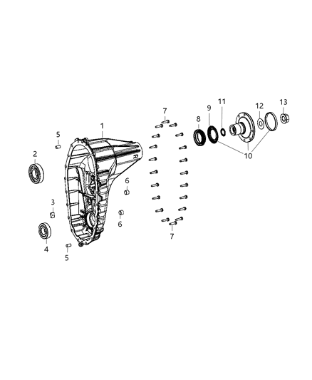 2013 Ram 3500 Case-Rear Diagram for 68164695AA