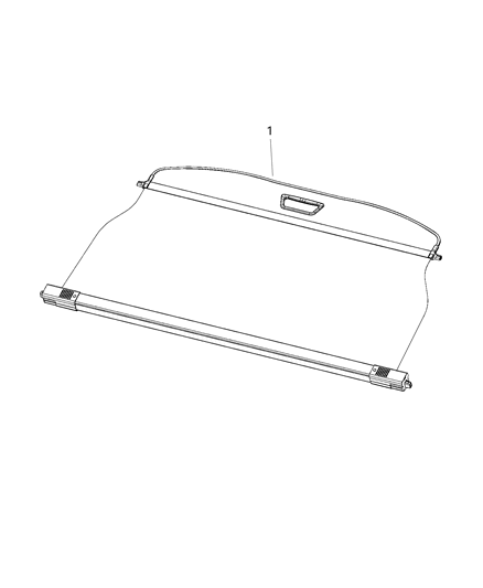 2017 Jeep Grand Cherokee Cover-Cargo Compartment Diagram for 6FW02HL1AB