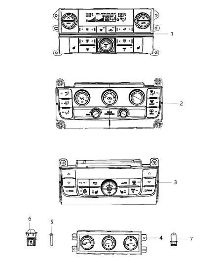 2014 Chrysler Town & Country A/C & Heater Controls Diagram