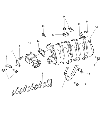 2002 Dodge Sprinter 3500 Valve-EGR Diagram for 5104008AA