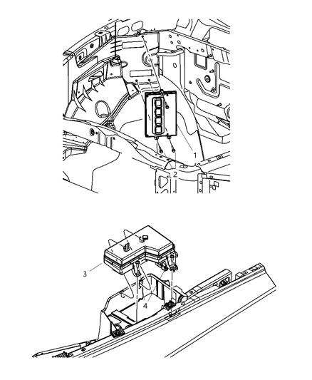 2008 Dodge Dakota Module-Front Control Diagram for 4692208AC