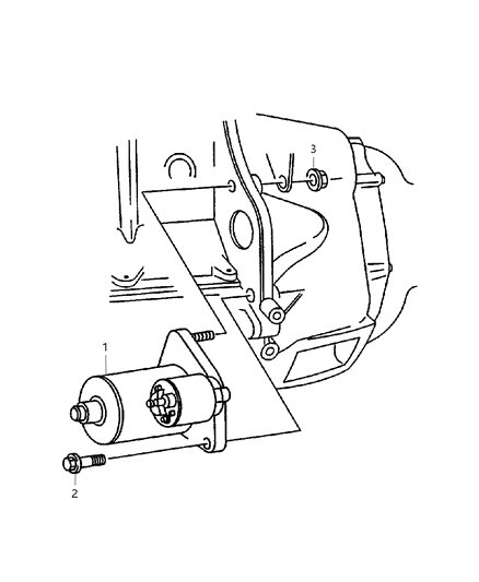 1997 Chrysler Sebring Starter - Non - Turbo Diagram