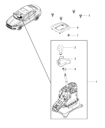 2020 Jeep Renegade Gearshift Controls Diagram 3