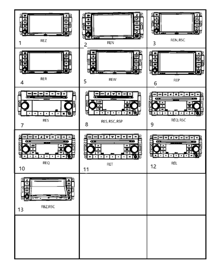 2010 Dodge Caliber Radio-AM/FM/6 Dvd Diagram for 5064951AC