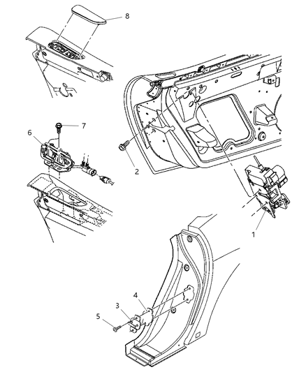 2005 Dodge Viper Cover-Handle Diagram for TR32CVRAB