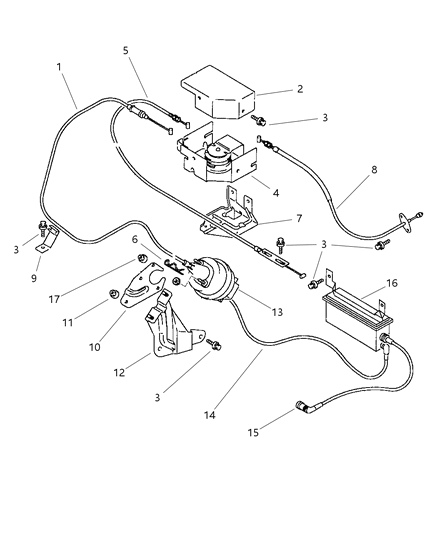 1998 Dodge Avenger Cable-Speed Control Diagram for 4669144