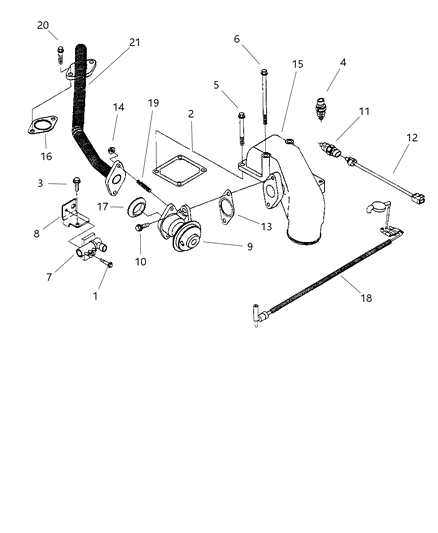 1998 Dodge Ram 2500 Quad & Club Cab EGR Valve Diagram