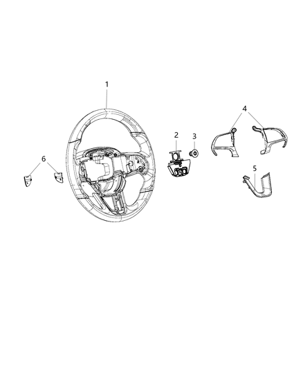 2017 Dodge Charger Steering Wheel Assembly Diagram 1