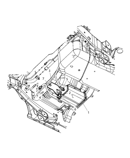 2008 Jeep Wrangler Vapor Canister & Leak Detection Pump Diagram