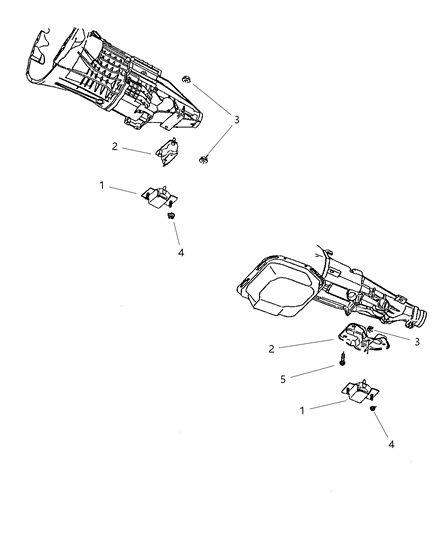 1999 Dodge Durango Mounting - Engine Rear Diagram