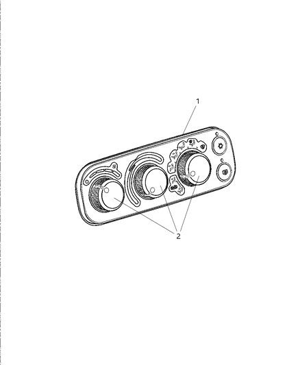 2003 Dodge Viper Knob-A/C And Heater Control - Ro Diagram for 5093433AA