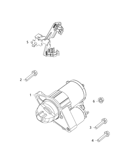 2019 Jeep Compass Engine Starter Diagram for R8084005AA