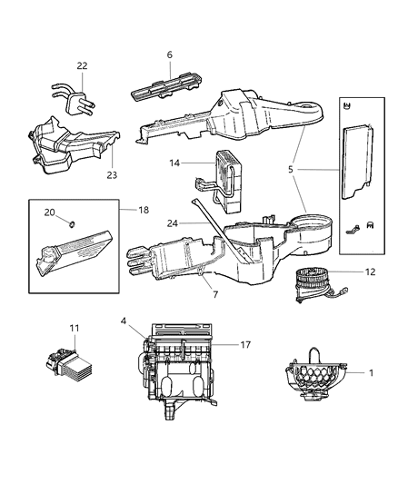 2005 Chrysler Pacifica Air Conditioning & Heater Unit Diagram