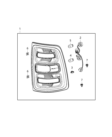 2020 Ram 2500 Parts, Tail Lamps Service Diagram 5