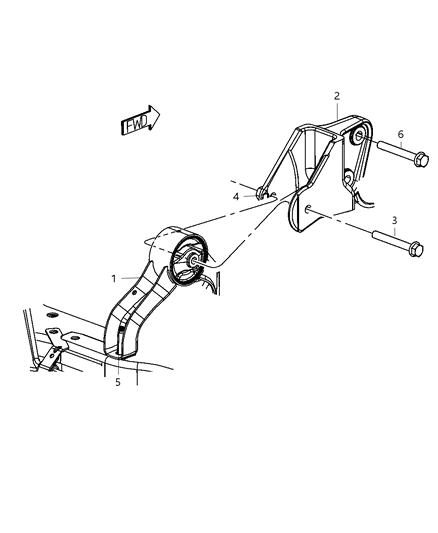 2010 Dodge Caliber Engine Mounting Diagram 16