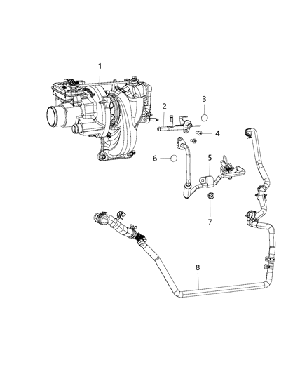 2019 Jeep Wrangler Tube-COOLANT Diagram for 4893763AD