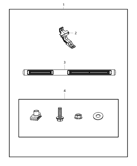 2014 Jeep Grand Cherokee Step Kit-Tubular Side Diagram for 68088058AB