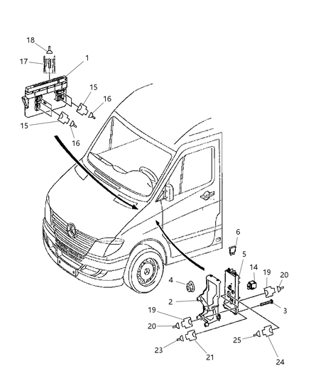 2009 Dodge Sprinter 2500 Modules Diagram 3