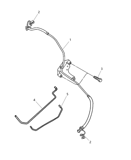 2006 Dodge Ram 2500 Fuel Lines, Front Diagram