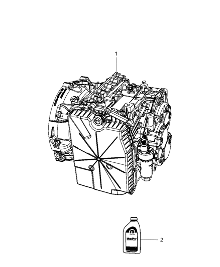 2010 Dodge Journey Transmission / Transaxle Assembly Diagram 3