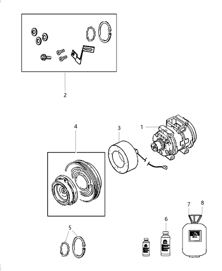 2014 Dodge Charger A/C Compressor Diagram