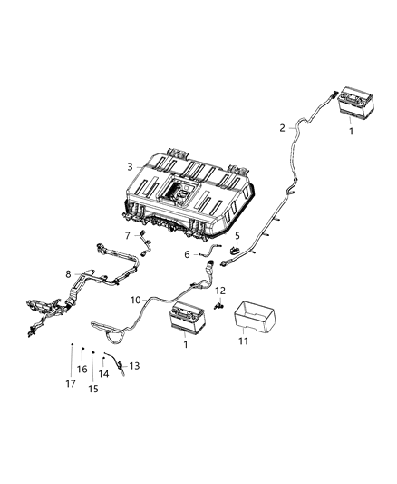 2017 Chrysler Pacifica Wiring-High Voltage Diagram for 68232727AB