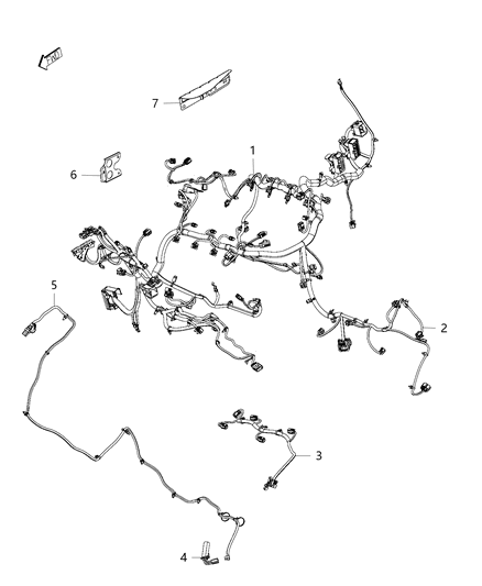 2015 Ram 1500 Wiring-Transmission Diagram for 68235267AB