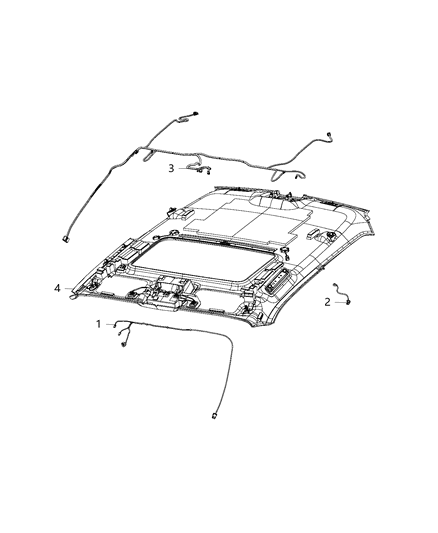 2019 Dodge Challenger Wiring, Overhead & Sun Roof Diagram