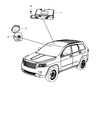 2012 Jeep Grand Cherokee Modules Overhead Diagram