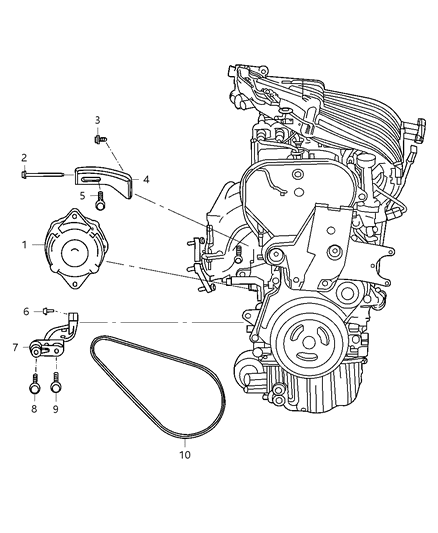 2010 Chrysler PT Cruiser Generator/Alternator & Related Parts Diagram
