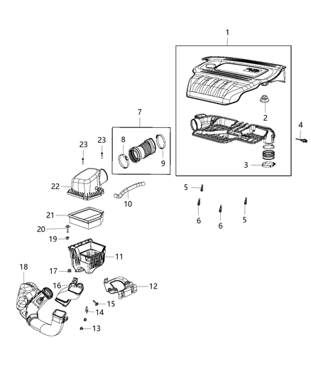 2015 Dodge Dart Ball Stud-Engine Cover Attach Diagram for 6511041AA