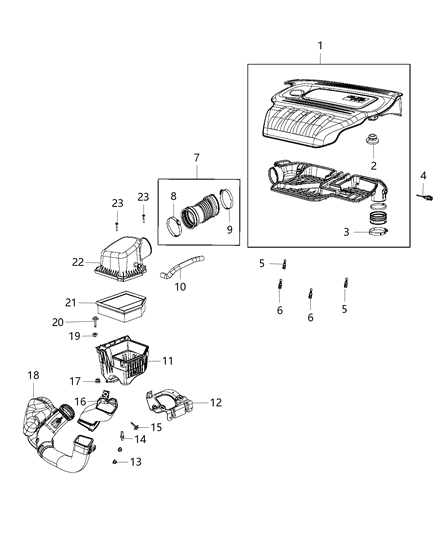 2015 Dodge Dart Grommet-Air Cleaner Diagram for 68193078AA