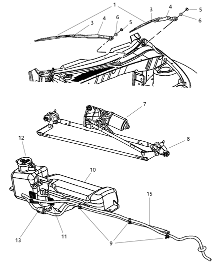 2007 Chrysler PT Cruiser Arm WIPER-WIPER Diagram for 5127363AA